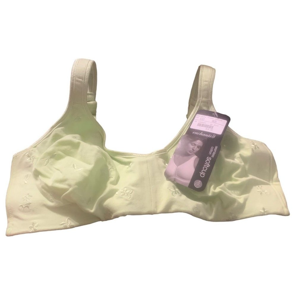 Enchanted Seamless Cotton Soft Cup 44D Lime Green Bra NWT